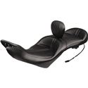 Mustang Vintage 1-Piece Heated Touring Seat With Driver Backrest