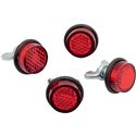 Chris Products Red Mini-License Plate Reflectors - 4 Pack