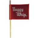 Buggy Whip 4' Quick Release Brighter L.E.D. Whip With Red Buggy Whip Flag