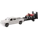 New Ray Toys 1:43 Scale Chevrolet Silverado Truck And Trailer With ATV