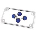 Chris Products License Frame with 4 Blue Reflectors