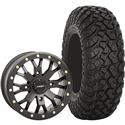 System 3 Off-Road 15x7, 4/156, 6+1 SB-4 Wheel And 33x9.5R-15 RT320 Tire Kit