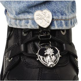 Ryder Clips Heart/Skull Laced Boot To Pants Clips