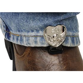 Ryder Clips Heart/Skull Strap Boot To Pants Clips