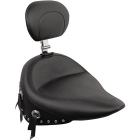 Mustang Wide Touring Studded Solo Seat With Driver Backrest