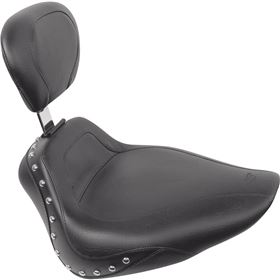 Mustang Sport Touring Studded Solo Seat With Driver Backrest