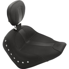 Mustang Studded Solo Seat With Vinyl Insert And Driver Backrest