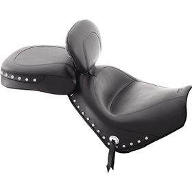 Mustang Wide Touring Studded 2-Piece Seat With Driver Backrest