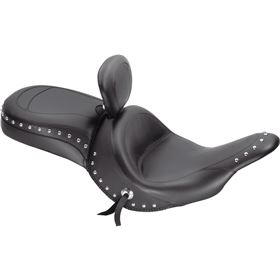 Mustang Wide Touring Studded Seat With Driver Backrest
