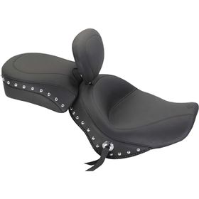Mustang Touring Studded 2-Piece Seat With Driver Backrest