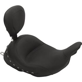 Mustang LowDown Studded Solo Seat With Backrest