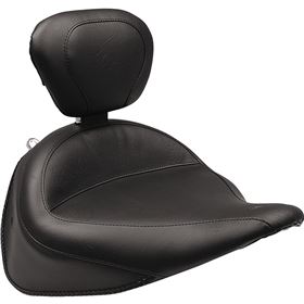 Mustang Wide Vintage Solo Seat With Driver Backrest