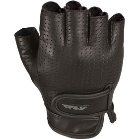 Fly Racing Half-N-Half Fingerless Perforated Leather Glove