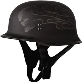 Fly Racing 9MM Ghost Skull German Style Half Helmet