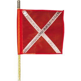 Buggy Whip 2' Quick Release Brighter L.E.D. Whip With Orange Reflective X Flag