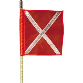 Buggy Whip 8' Quick Release Brighter L.E.D. Whip With Orange Reflective X Flag