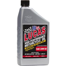Lucas Oil High Performance 20W50 Motorcycle Oil