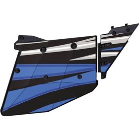 Polaris Aluminum Door Graphics - Turbo Velocity Blue