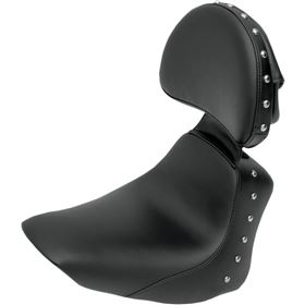 Saddlemen Heels Down Studded Solo Seat With Backrest