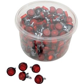 Chris Products Red Mini-License Plate Reflectors - 150 Pack