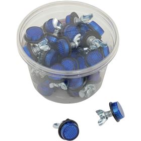 Chris Products Blue Mini-License Plate Reflectors - 40 Pack
