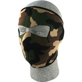 Zan Headgear Neoprene Full-Face Mask Woodland Camouflage 