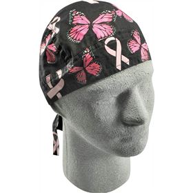 Zan Headgear Breast Cancer Awarness Ribbon Butterflies Flydanna Headwrap