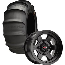28x15-14 GMZ Sand Stripper HP Full Paddle Rear Tire With Casino Wheel - Set Of 2