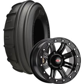 30x13-14 GMZ Sand Stripper XL-TT Front Tire With Black LiteLoc Lightning Beadlock Wheel - Set Of 2