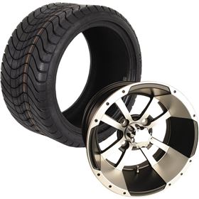 Ocelot 215/35-12 P825/E-107 Golf Cart Wheel And Tire Kit - Set of 4