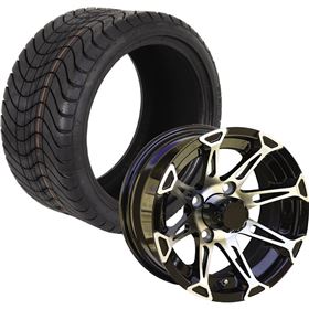 Ocelot 215/35-12 P825/E-120 Golf Cart Wheel And Tire Kit - Set of 4