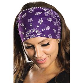 Hair Glove Purple Bandana Paisley EZ Band