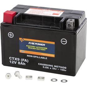 Fire Power CTX9-BS-FA Factory Activated Sealed Maintenance Free Battery