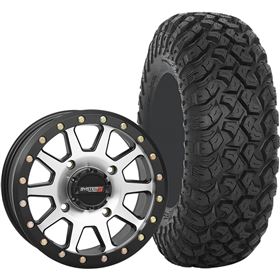 System 3 Off-Road 14x7, 4/137, 5+2 SB-3 Wheel And 28x10R-14 RT320 Tire Kit