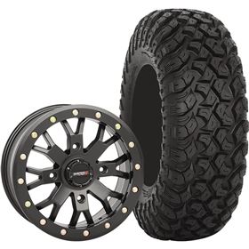 System 3 Off-Road 14x7, 4/156, 6+1 SB-4 Wheel And 30x10R-14 RT320 Tire Kit
