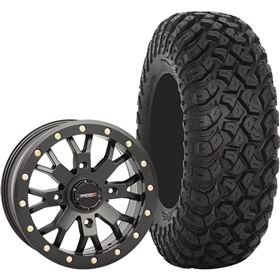 System 3 Off-Road 15x7, 4/137, 6+1 SB-4 Wheel And 35x9.5R-15 RT320 Tire Kit