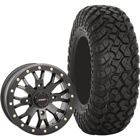 System 3 Off-Road 15x7, 4/156, 6+1 SB-4 Wheel And 35x9.5R-15 RT320 Tire Kit