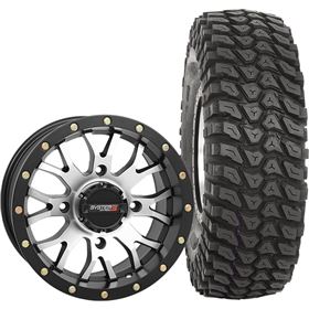 System 3 Off-Road 14x7, 4/137, 5+2 ST-3 Wheel And 28x10R-14 XCR350 Tire Kit