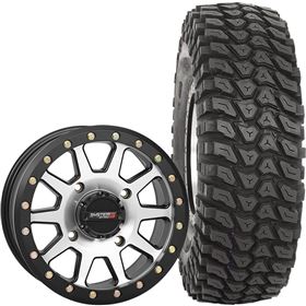 System 3 Off-Road 14x7, 4/137, 5+2 SB-3 Wheel And 28x10R-14 XCR350 Tire Kit