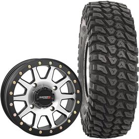 System 3 Off-Road 14x7, 4/156, 5+2 SB-3 Wheel And 28x10R-14 XCR350 Tire Kit