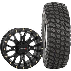 System 3 Off-Road 15x7, 4/137, 6+1 ST-3 Wheel And 32x10R-15 XCR350 Tire Kit