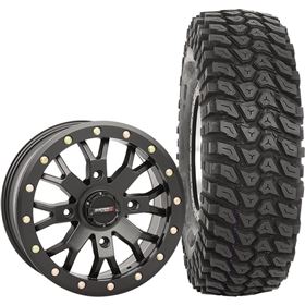 System 3 Off-Road 15x7, 4/137, 6+1 SB-4 Wheel And 32x10R-15 XCR350 Tire Kit