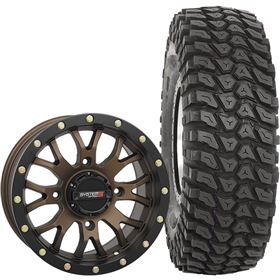 System 3 Off-Road 18x7, 4/156, 4+3 ST-3 Wheel And 36x10-18 XCR350 Tire Kit