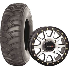 System 3 Off-Road 14x7, 4/110, 5+2 SB-3 Wheel And 30x10-14 SS360 Front Tire Kit