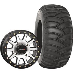 System 3 Off-Road 14x10, 4/110, 5+5 SB-3 Wheel And 30x12-14 SS360 Rear Tire Kit