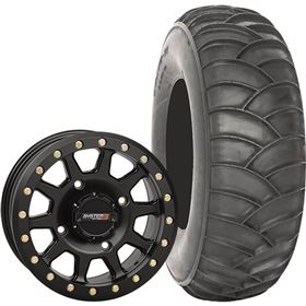 System 3 Off-Road 15x7, 4/156, 5+2 SB-3 Wheel And 32x10-15 SS360 Front Tire Kit