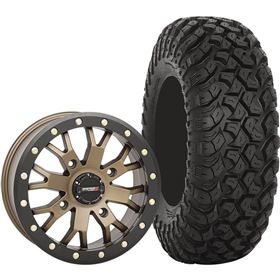 System 3 Off-Road 15x7, 4/137, 4+3 SB-4 Wheel And 32x10R-15 RT320 Tire Kit With Sealant