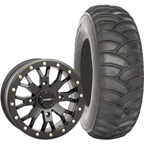 System 3 Off-Road 14x7, 4/137, 4+3 SB-4 Wheel And 30x10-14 SS360 Front Tire Kit