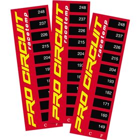 Pro Circuit Temperature Strip Stickers