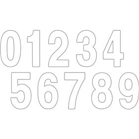 Factory Effex 02-4461 White 6 Standard Number Graphic 